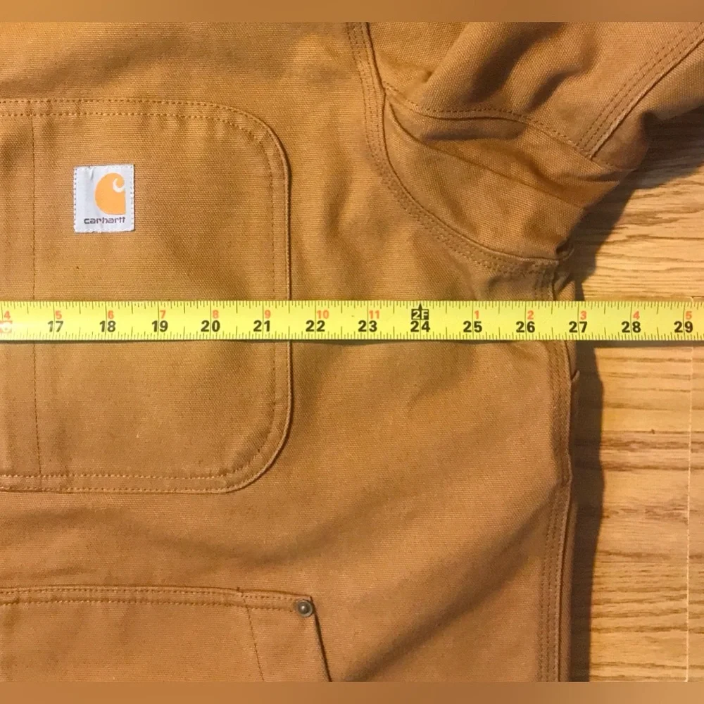 Carhartt Sherpa Lined Full Swing Jacket Mens L Button Up Light Beige Tan Canvas - Picture 7 of 12